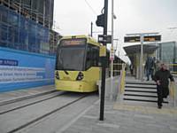The newly opened Rochdale Metrolink stop on Monday 31 March 2014. J Dillon